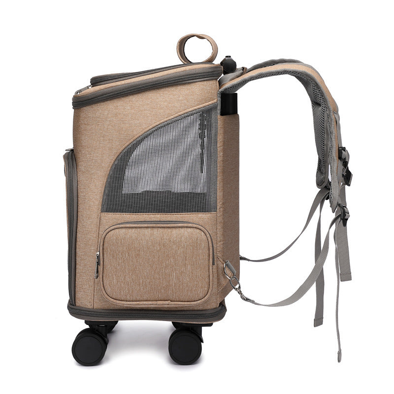 Portable Folding Trolley Pet Travel Backpack.