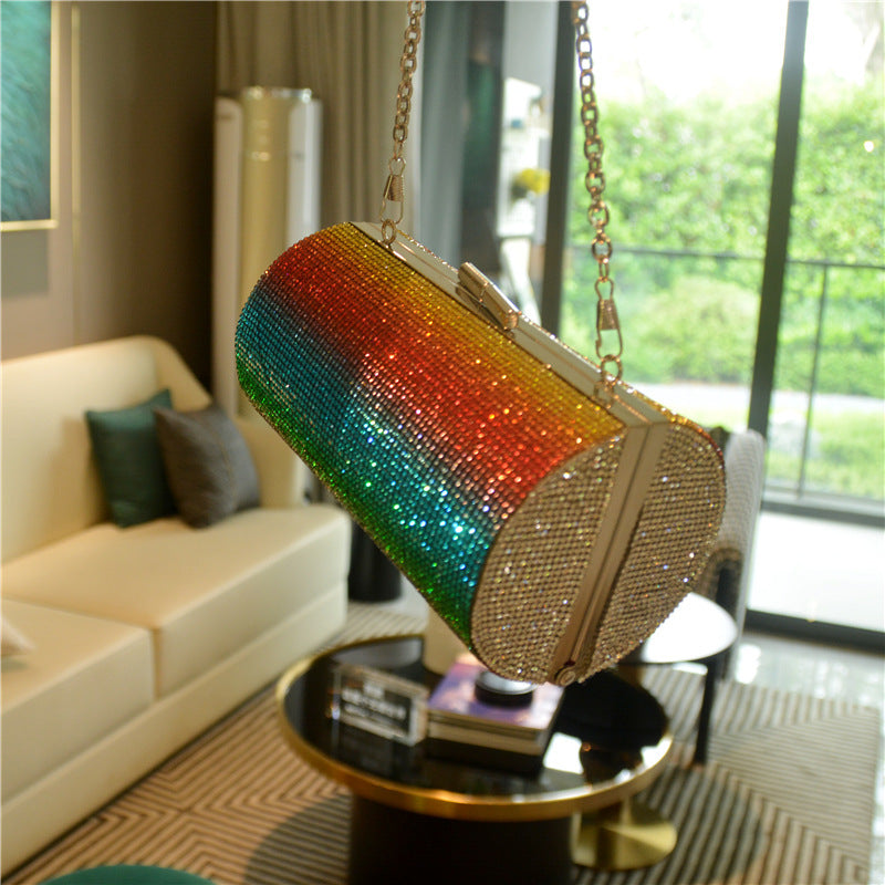 Rainbow Rhinestone Clutch/Purse Evening Bag
