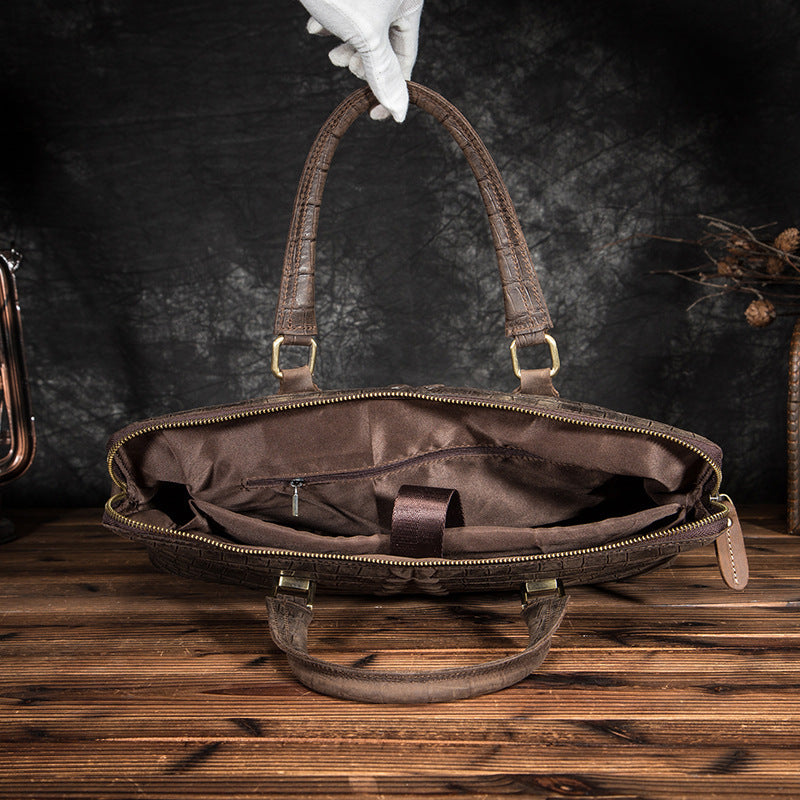 Unisex Leather 16-inch Laptop Executive Bag