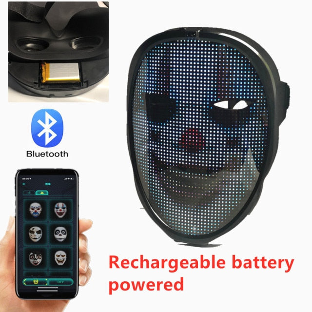 Bluetooth LED Light Up Mask