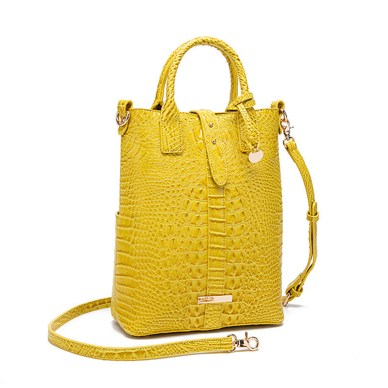 Concave Crocodile Shoulder Bag