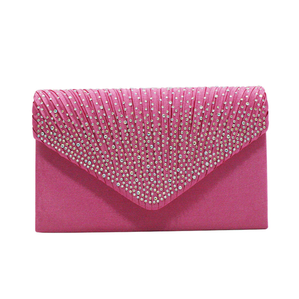 Satin European and American Clutch Chain Cross-shoulder Bag