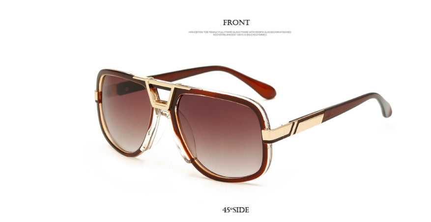 CALIFIT Black Pilot Style Frame Sunglasses for Men