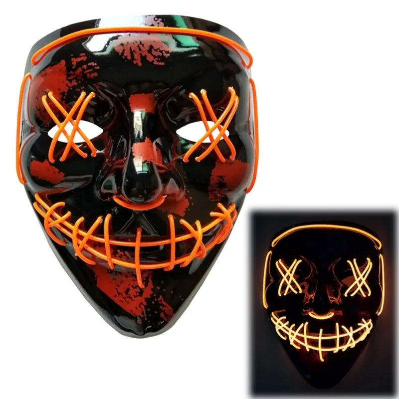 LED Purge Mask: Halloween Costume Light Up Glow-in-the-Dark Masks