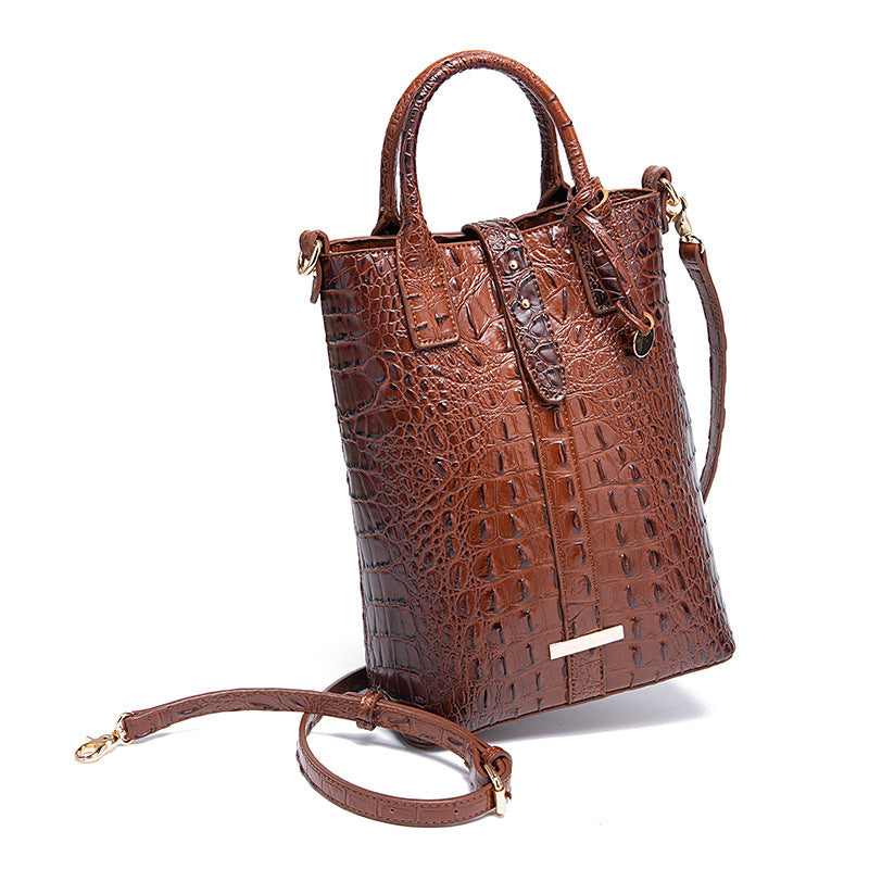 Concave Crocodile Shoulder Bag
