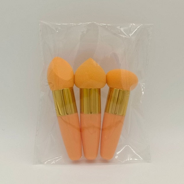 3Pc Women Mushroom Head Make Up Brush Set