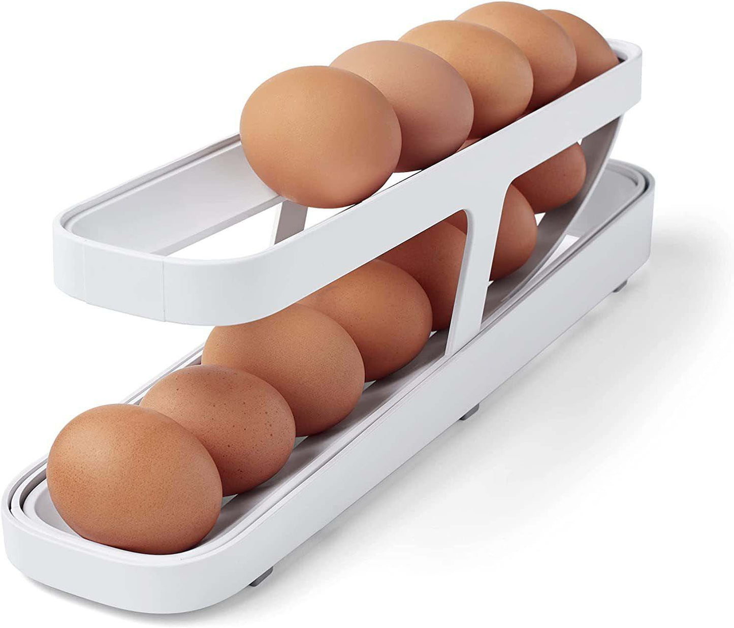Rolldown Egg Rack Refrigerator Organizer