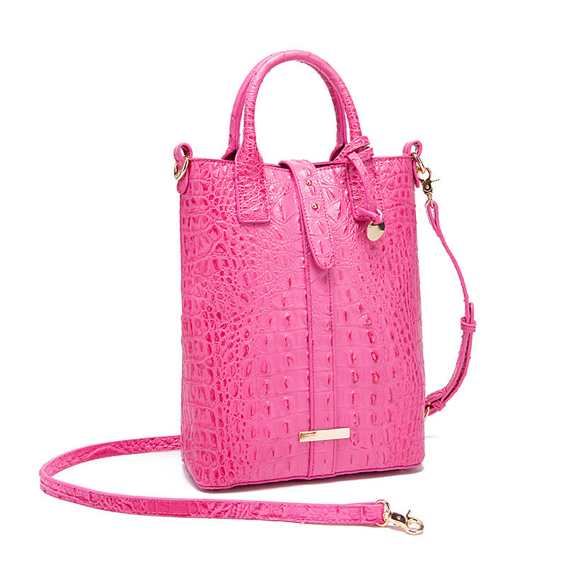 Concave Crocodile Shoulder Bag