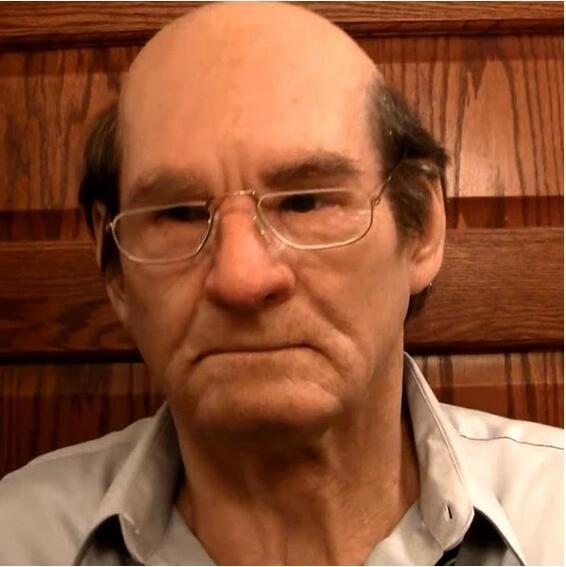 Old Man Face Wig Headgear Halloween Mask