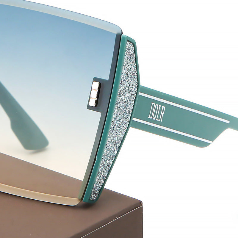 Rimless Cut-edge Square Sunglasses