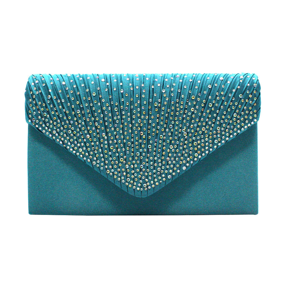 Satin European and American Clutch Chain Cross-shoulder Bag