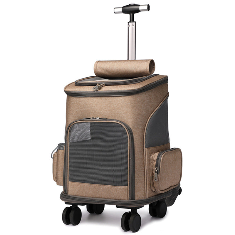 Portable Folding Trolley Pet Travel Backpack.