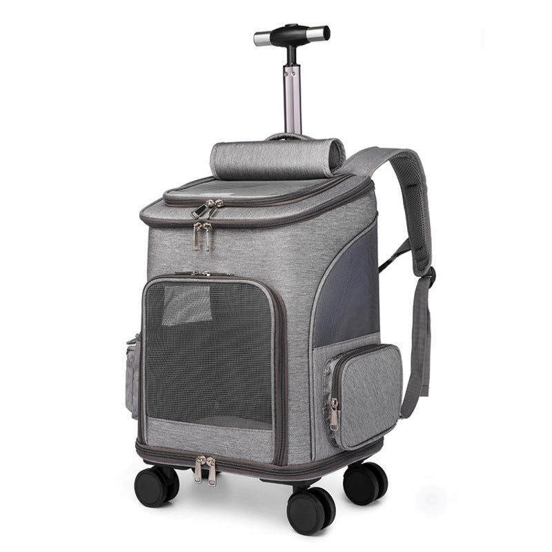 Portable Folding Trolley Pet Travel Backpack.