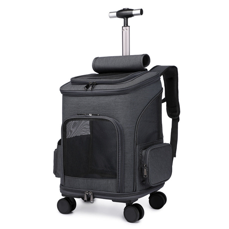 Portable Folding Trolley Pet Travel Backpack.