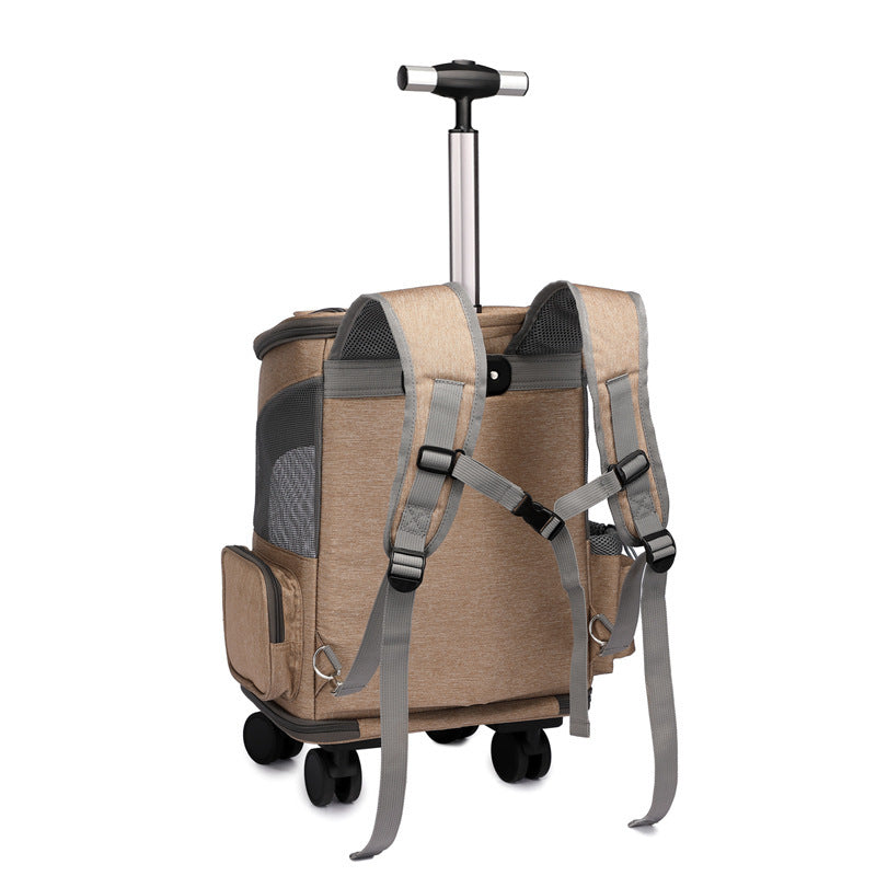 Portable Folding Trolley Pet Travel Backpack.