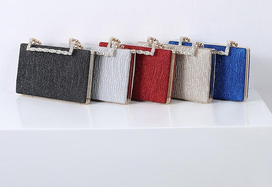 Pleated Evening Clutch Bag