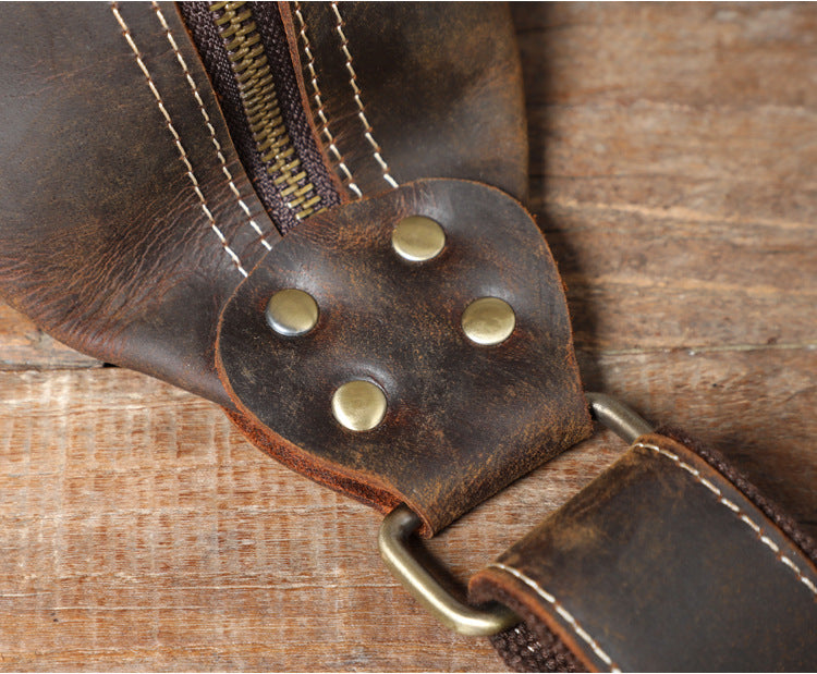 Men's Original Handmade Cowhide Chest Bag
