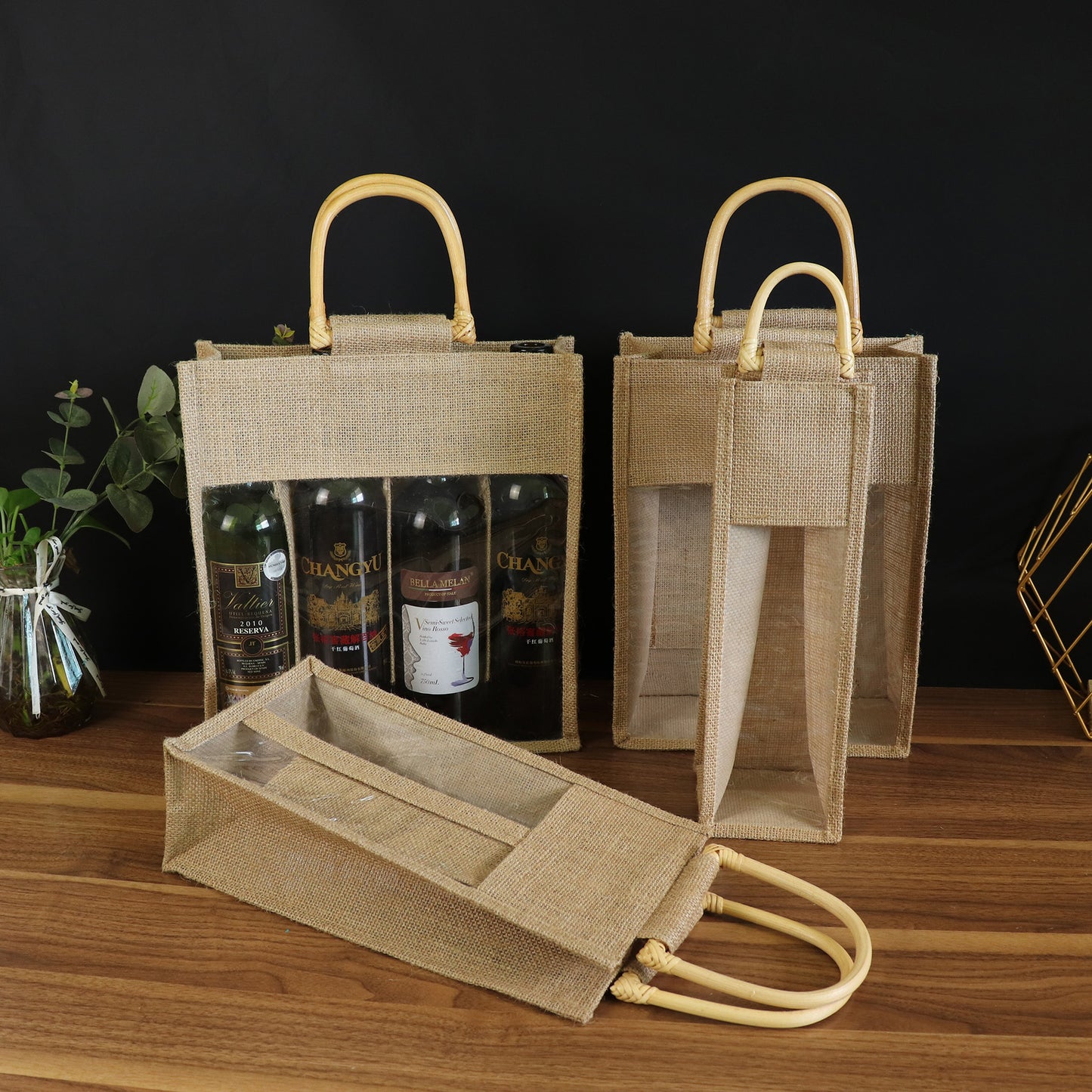 Linen Wine Bag