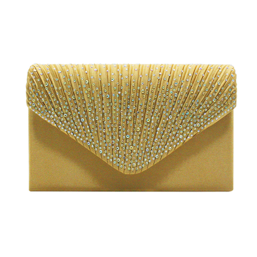Satin European and American Clutch Chain Cross-shoulder Bag