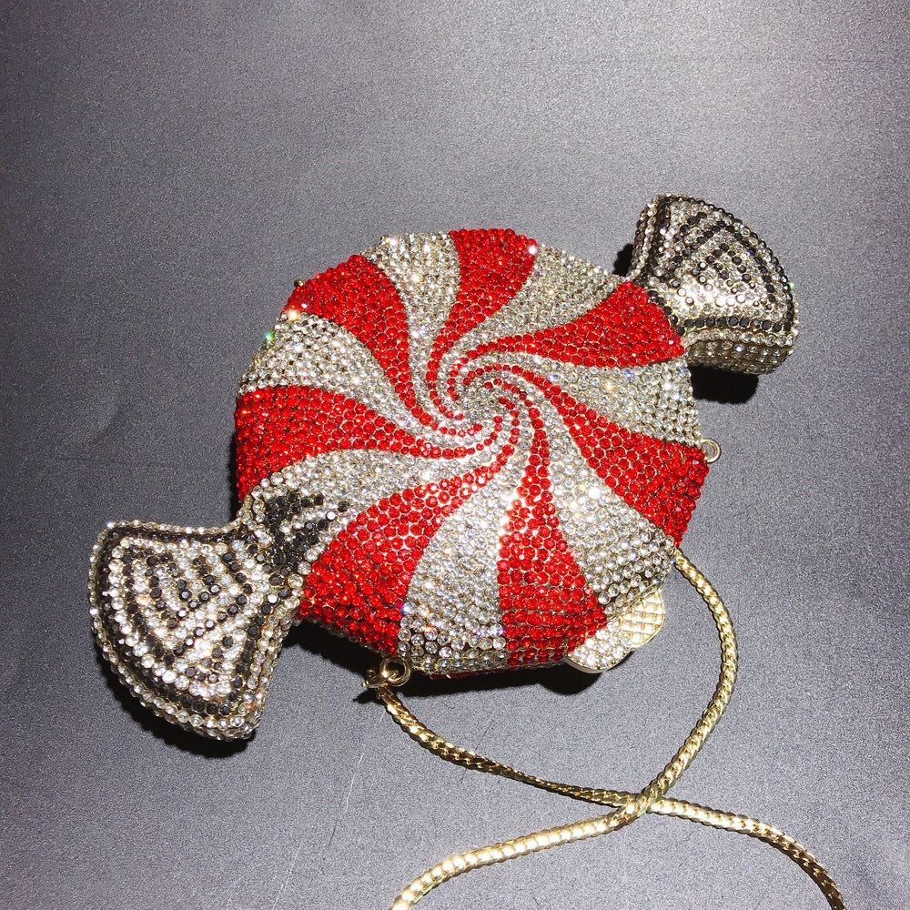 Peppermint Candy Shape Diamond Bag/Clutch