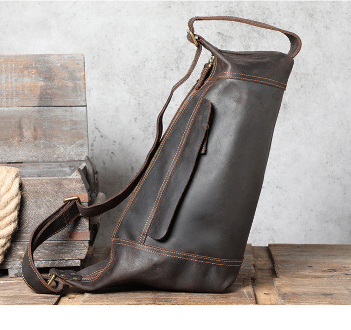 Men's Original Handmade Cowhide Chest Bag