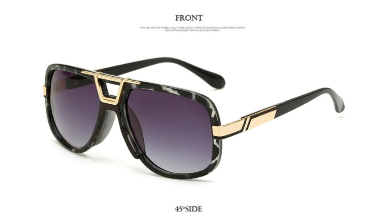 CALIFIT Black Pilot Style Frame Sunglasses for Men
