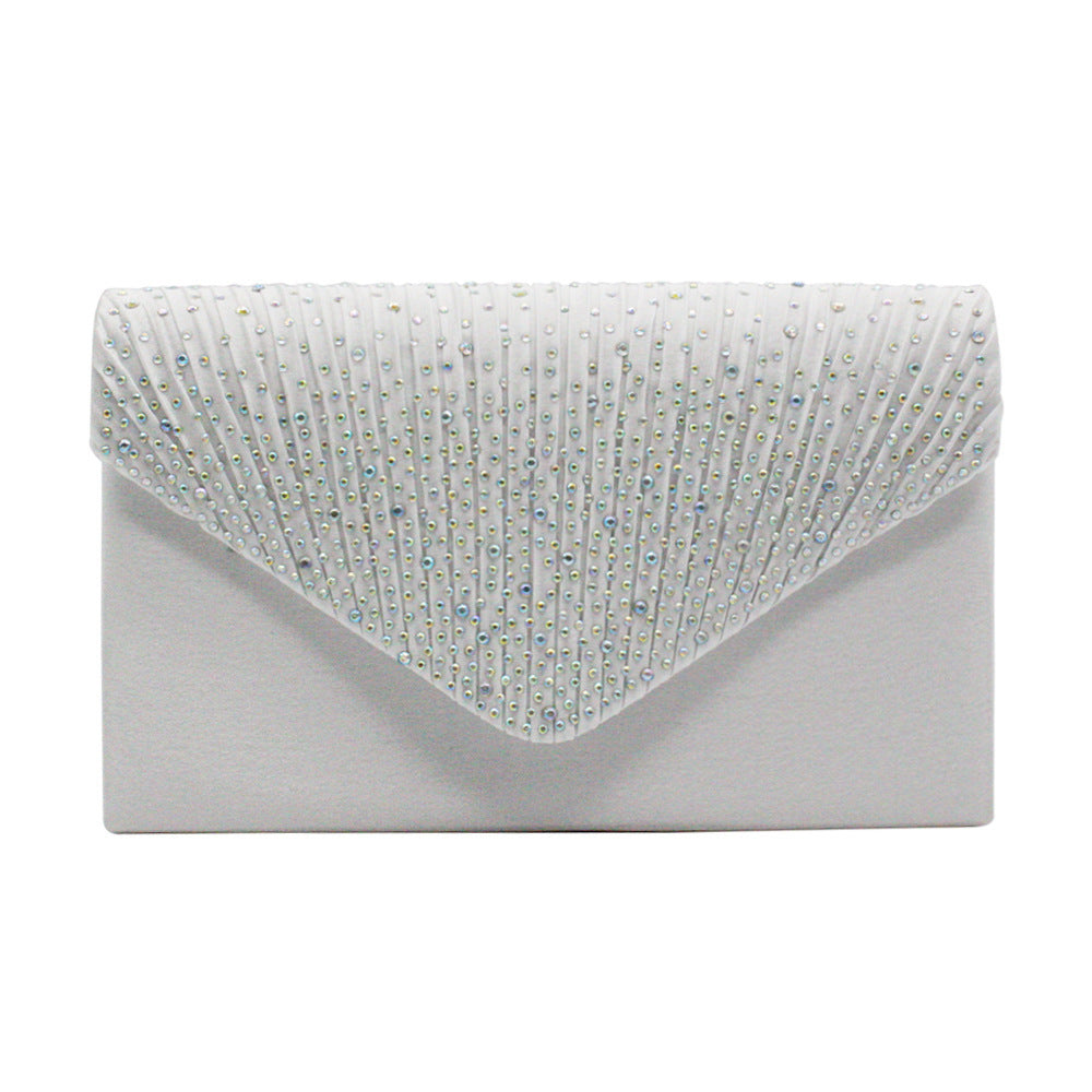 Satin European and American Clutch Chain Cross-shoulder Bag