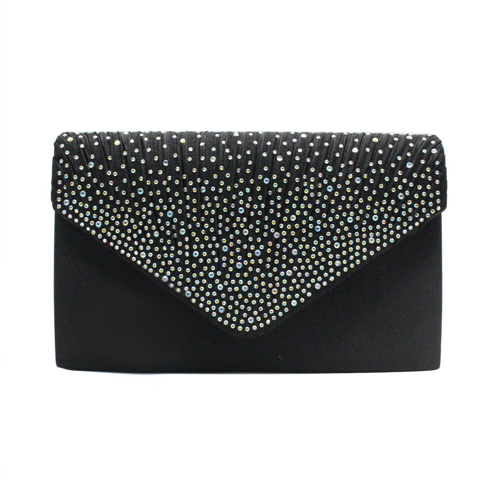 Satin European and American Clutch Chain Cross-shoulder Bag