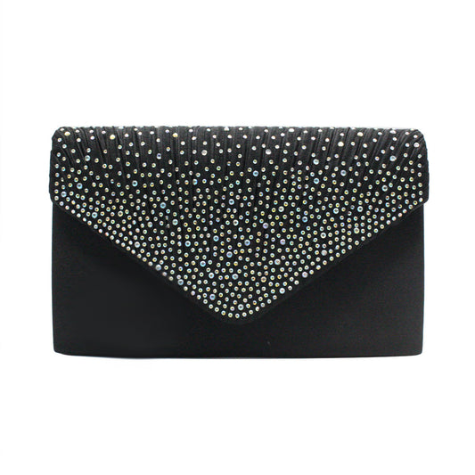Satin European and American Clutch Chain Cross-shoulder Bag