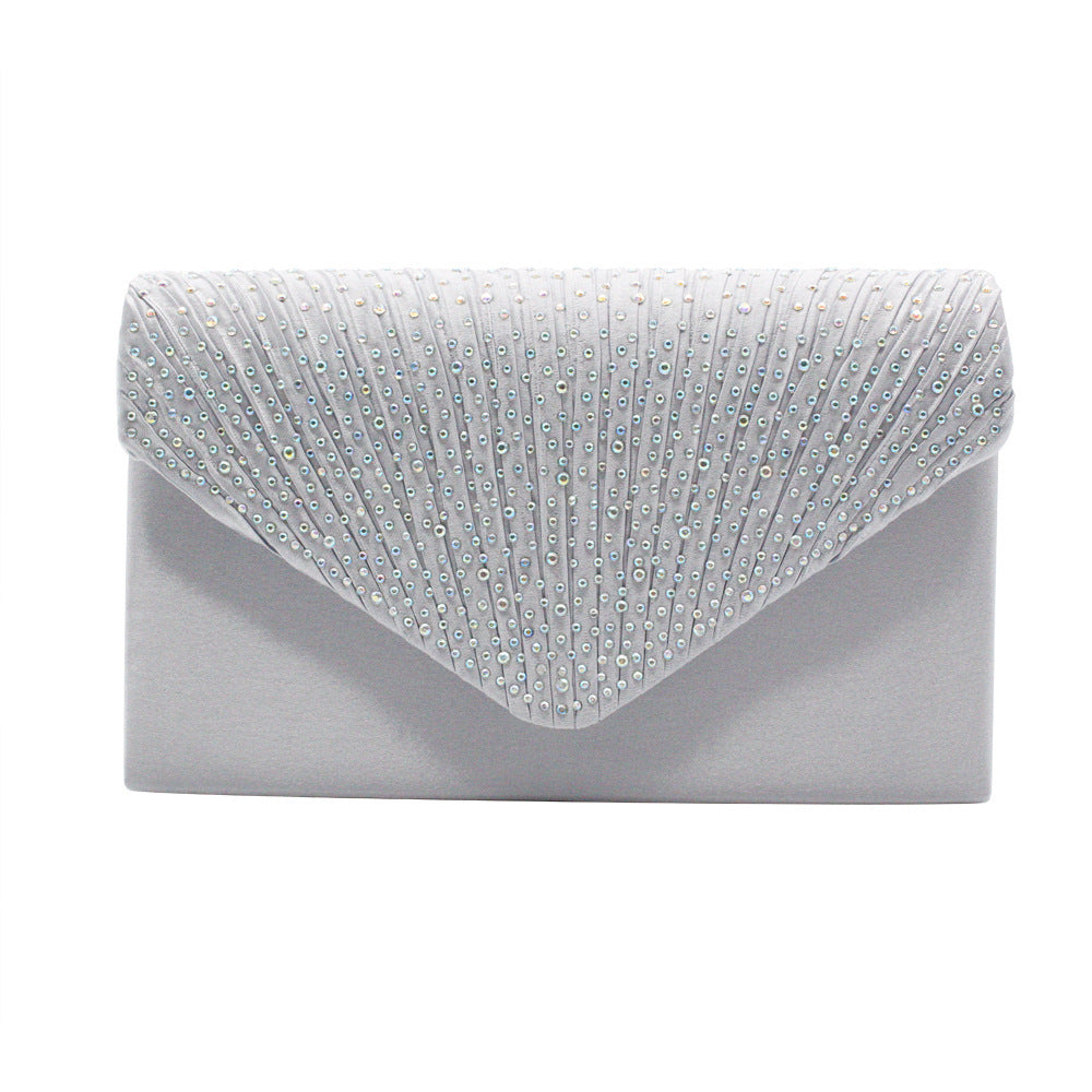 Satin European and American Clutch Chain Cross-shoulder Bag