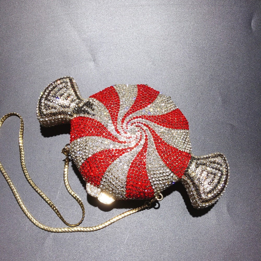 Peppermint Candy Shape Diamond Bag/Clutch