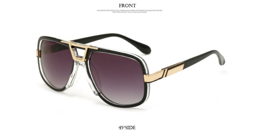 CALIFIT Black Pilot Style Frame Sunglasses for Men