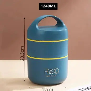 41oz/53oz Large Capacity Stainless Steel Silo Lunch Box