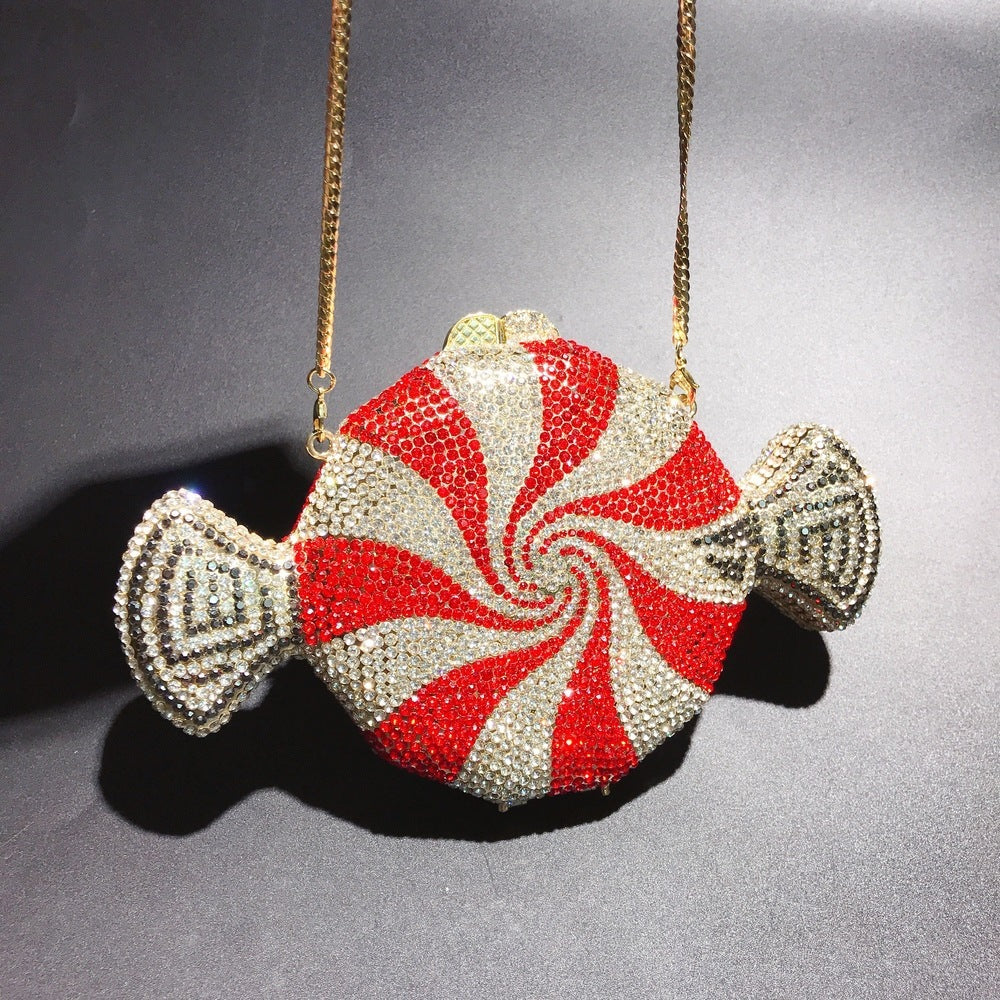 Peppermint Candy Shape Diamond Bag/Clutch