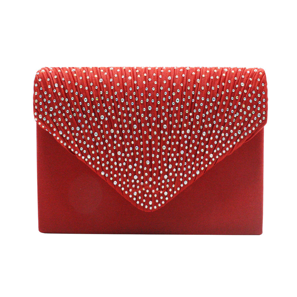 Satin European and American Clutch Chain Cross-shoulder Bag