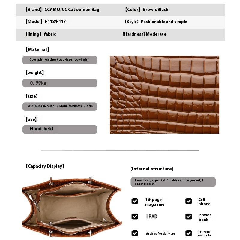 Galventi Large Capacity Handbag
