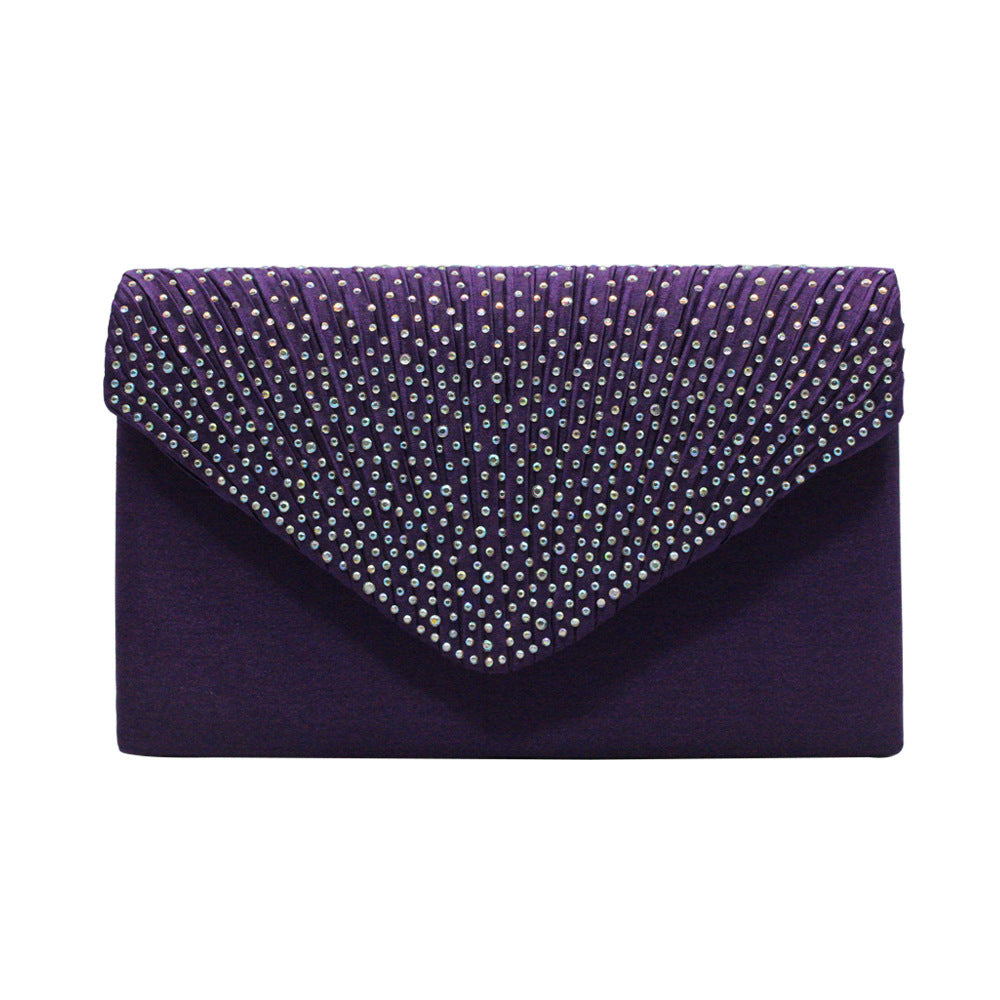 Satin European and American Clutch Chain Cross-shoulder Bag