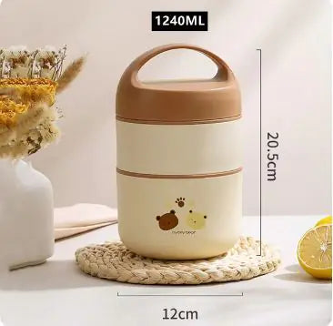 41oz/53oz Large Capacity Stainless Steel Silo Lunch Box