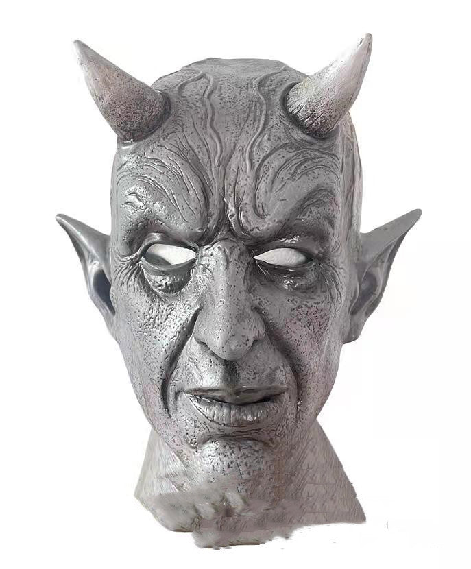 New Halloween Horn Demon Latex Headgear Mask
