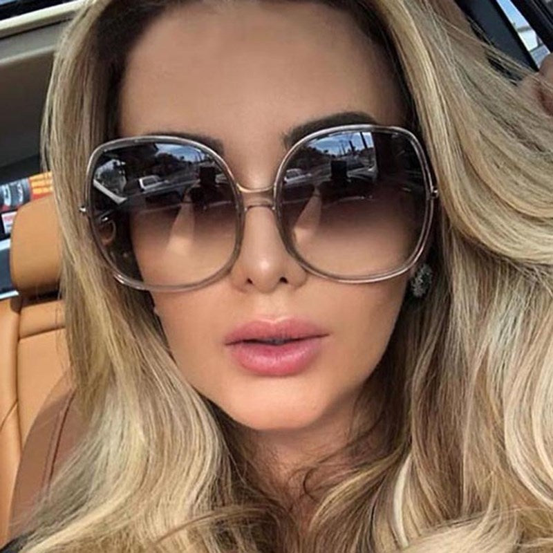 Big Round Lens Diva Sunglasses