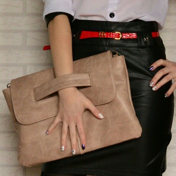 Retro Clutch Handbag With Crossbody Shoulder Sleeve