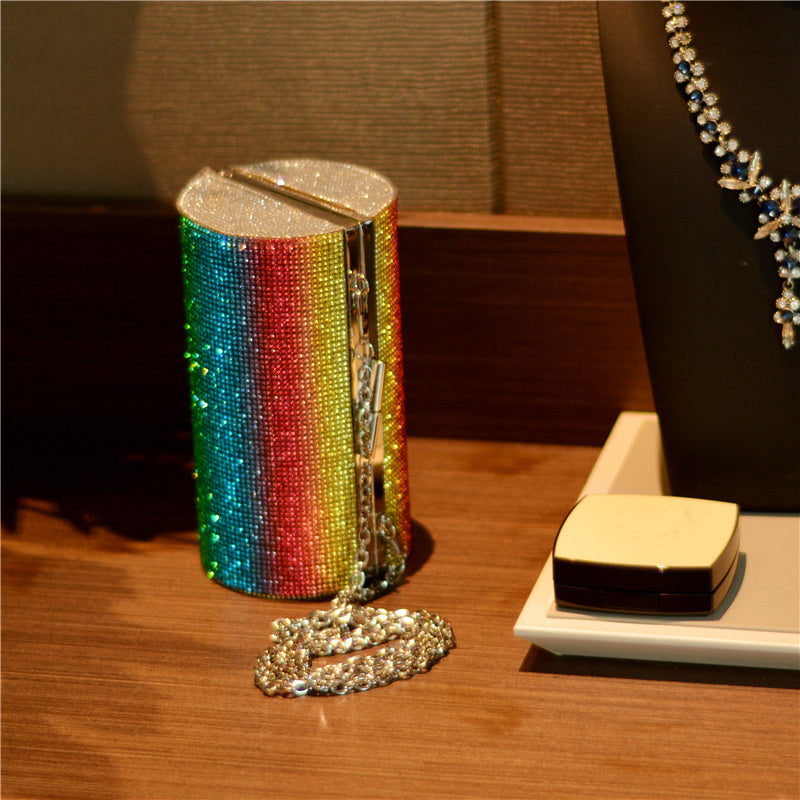 Rainbow Rhinestone Clutch/Purse Evening Bag