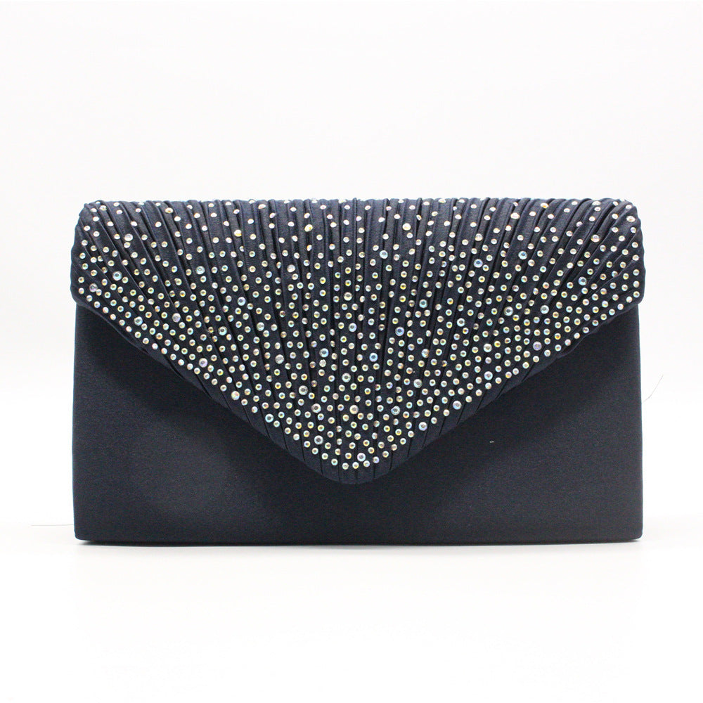 Satin European and American Clutch Chain Cross-shoulder Bag