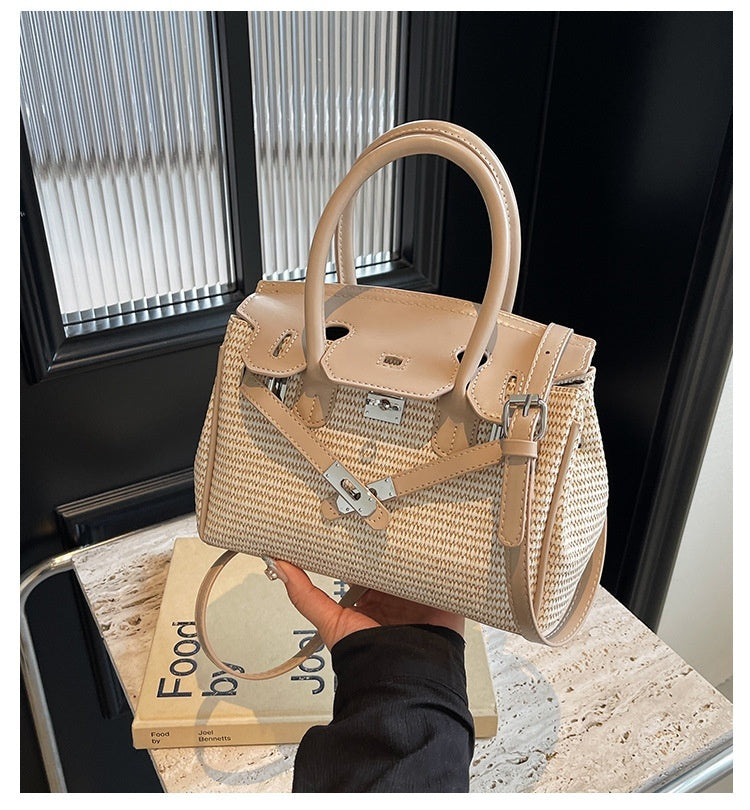 French Straw Summer Crossbody/Tote Bag