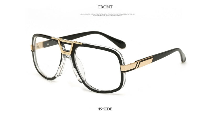 CALIFIT Black Pilot Style Frame Sunglasses for Men