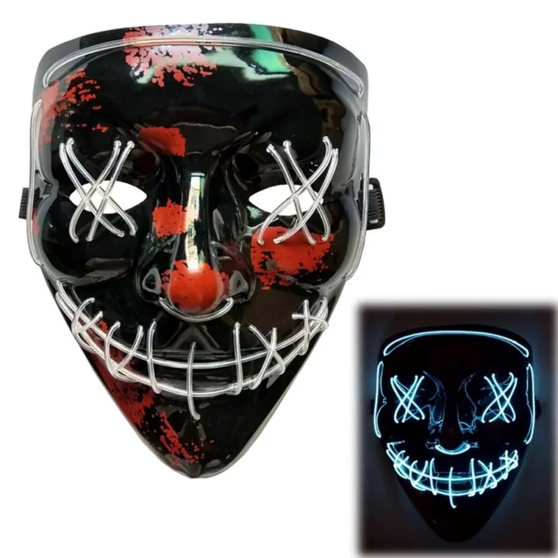 LED Purge Mask: Halloween Costume Light Up Glow-in-the-Dark Masks