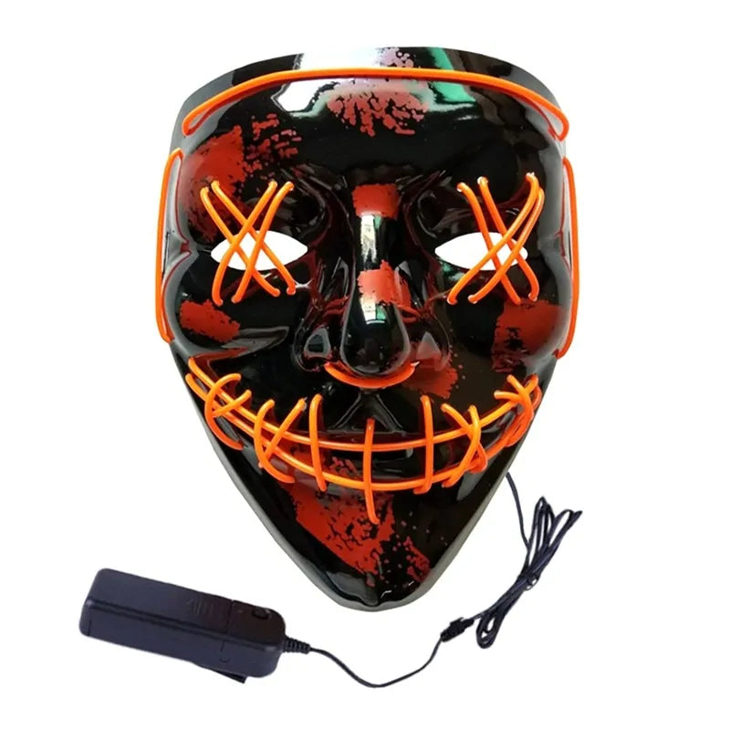 LED Purge Mask: Halloween Costume Light Up Glow-in-the-Dark Masks