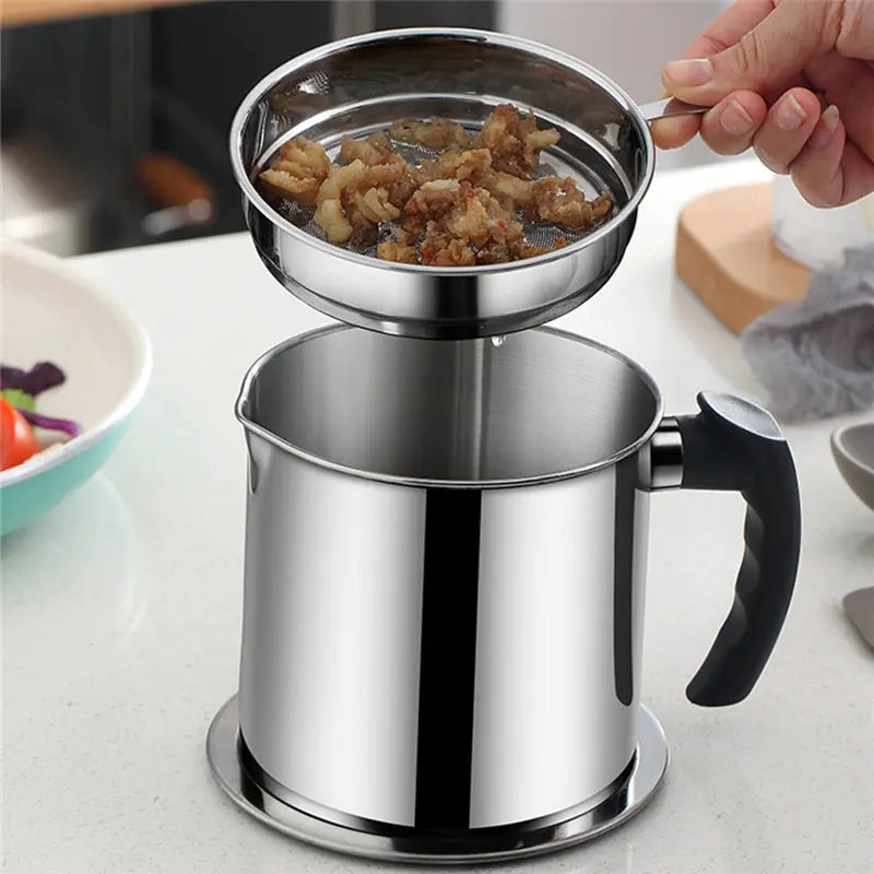 Stainless Steel Household Oil Filter Pot