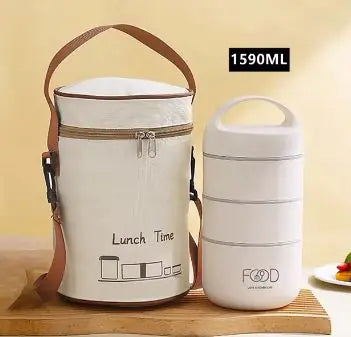 41oz/53oz Large Capacity Stainless Steel Silo Lunch Box