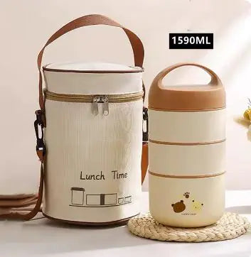 41oz/53oz Large Capacity Stainless Steel Silo Lunch Box